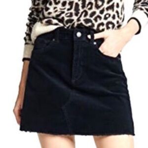DL 1961 Corduroy Mini Skirt In Night Sky